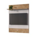 Ver imagem 5 de Painel Sala Guaratuba para TV até 48 Polegadas 1 Prateleira Cinamomo/Off-White