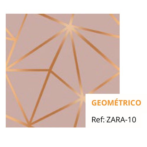 Papel de Parede Adesivo - 48 cm larg x 3 metros alt - Coleção Geometrico Rose Gold - Ref. Zara 10 - 4