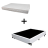 Cama Box Casal 138 Tecido Sintético Branco Com Colchão Roma Espuma D45 Bege - 1