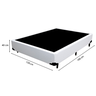 Cama Box Casal 138 Tecido Sintético Branco Com Colchão Roma Espuma D45 Bege - 2