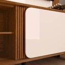 Ver imagem 6 de Painel TV até 65'' Ripado 150cm com Rack Porta de Correr e Nicho Mari D04 - D'Rossi