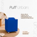 Ver mais imagens de Puff Decorativo Urban Corino para Sala Quarto Hall de Entrada Compacto Assento Extra Azul Royal