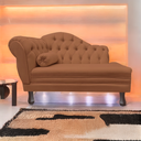Ver imagem 2 de Recamier Sofá Direito Larissa 120cm Sala Veludo Terracota - Incasa Decor