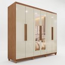 Ver imagem 2 de Guarda-Roupa Casal 6 Portas 4 Gavetas com Espelho com Pés Mônaco