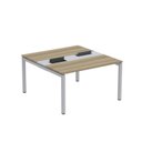 Ver imagem 2 de Estação de Trabalho Mesa Plataforma Escritório Dupla para 2 Pessoas com Caixa de Tomada PDC