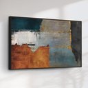 Ver imagem 3 de Quadro Decorativo Abstrato Laranja e Preto