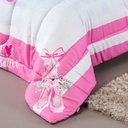 Ver imagem 3 de Kit Edredom + Lençol Plush Fofinho Infantil Dupla Face Dream 3 Peças Solteiro - Bailarina.