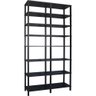 Estante 116x38x221 Preta Montantes Pretos - 1