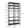 Estante 116x38x221 Preta Montantes Pretos - 2