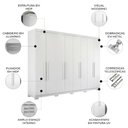 Ver imagem 3 de Guarda Roupa Casal 239cm 8 Portas 4 Gavetas com Pés Vortex Branco S01 - Mpozenato
