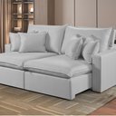 Ver imagem 1 de Sofá Retrátil e Reclinável 5 Lugares M-196 2,90m Molas Ensacadas Pillow Top Almofadas Estofados Mart