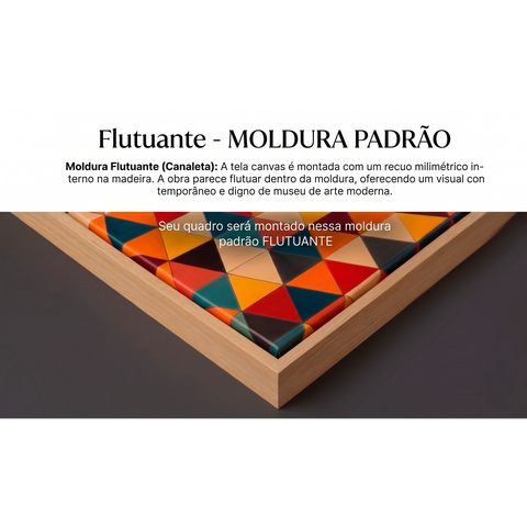 Quadro Decorativo N°245 70x40cm - Panorâmico Art Nouveau - Bosque de Pinheiros - Rollflex