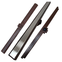 Ver imagem 1 de Ralo Linear 5x70 Inox 304 Oculto Caixa Sifonada Marrom Tela