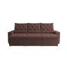 Sofá Retrátil 290m Terra Premium e Reclinável com Suede de Alta Durabilidade Milão Marrom - 6