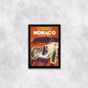 Ver imagem 1 de Quadro Carro de Corrida em Mônaco 33x24cm - com vidro:Madeira branca