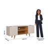 Rack para Tv até "55 River 2 Portas - Colibri - Off White Matte / Frejo - 4