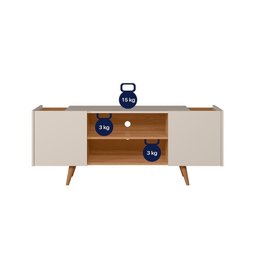 Rack para Tv até "55 River 2 Portas - Colibri - Off White Matte / Frejo - 2