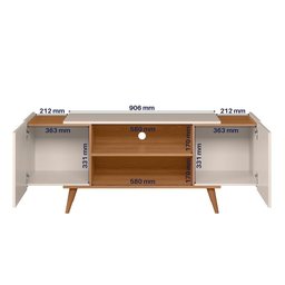 Rack para Tv até "55 River 2 Portas - Colibri - Off White Matte / Frejo - 10