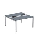 Ver imagem 2 de Estação de Trabalho Mesa Plataforma Escritório Dupla para 2 Pessoas com Caixa de Tomada PDC