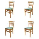 Ver imagem 2 de Kit 4 Cadeiras para Sala de Jantar Estofadas em Madeira Maciça Paulistana