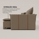 Ver imagem 4 de Sofá Cama Retrátil em Madeira Eucalipto e Bouclê 200cm Creta Marrom