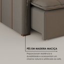 Ver mais imagens de Sofá Cama Retrátil em Madeira Eucalipto e Bouclê 200cm Creta Marrom