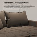 Ver imagem 6 de Sofá Cama Retrátil em Madeira Eucalipto e Bouclê 200cm Creta Marrom