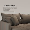 Ver imagem 5 de Sofá Cama Retrátil em Madeira Eucalipto e Bouclê 200cm Creta Marrom