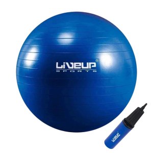 Bola Suíça para Pilates com Bomba de Inflar Live Up - 65cm