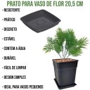 Ver imagem 3 de Kit 12 Pratos para Vaso Quadrado 20,5cm X 2,5cm Ercaplast