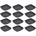 Ver imagem 1 de Kit 12 Pratos para Vaso Quadrado 20,5cm X 2,5cm Ercaplast