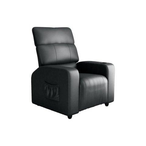 Poltrona Reclinável Sala Cadeira Mx 67 Pulse Corino Sintético Preto Matrix Original