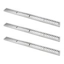 Ver imagem 1 de Kit 3 Ralo Grelha Linear Caixilho Alumínio Polido 20x100cm