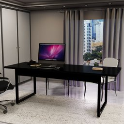 Mesa Industrial 190x80 com Pés de Ferro e Tampo 100% Mdf - Ideal para Sala de Reunião ou Mesa do Dir - 2