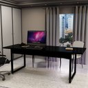 Ver imagem 2 de Mesa Industrial 190x80 com Pés de Ferro Ideal para Sala de Reunião ou Mesa do Dir