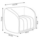 Ver imagem 4 de Kit 2 Poltronas Decorativa para Sala 112cm Meris M22 Bouclê Bege - Mpozenato