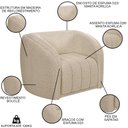 Ver imagem 3 de Kit 2 Poltronas Decorativa para Sala 112cm Meris M22 Bouclê Bege - Mpozenato