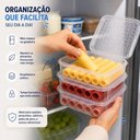 Ver imagem 7 de Porta Frios Triplo Hermetico Marmita 3 Andares Pote Geladeira Organizador Alimentos Empilhavel Plast