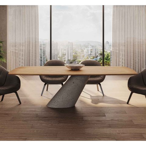 Mesa de Jantar Retangular Cono