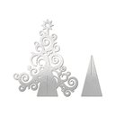 Ver imagem 1 de Árvore de Natal com Arabescos 25cmx30cm - Cria Arte Laser Prata