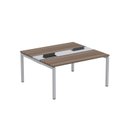 Ver imagem 2 de Estação de Trabalho Mesa Plataforma Escritório Dupla para 2 Pessoas com Caixa de Tomada PDC