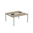 Ver imagem 2 de Estação de Trabalho Mesa Plataforma Escritório Dupla para 2 Pessoas com Caixa de Tomada PDC