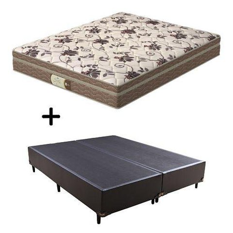 Cama Box Queen + Colchão Mola Ensacada Probel Style Pillow Euro Queen