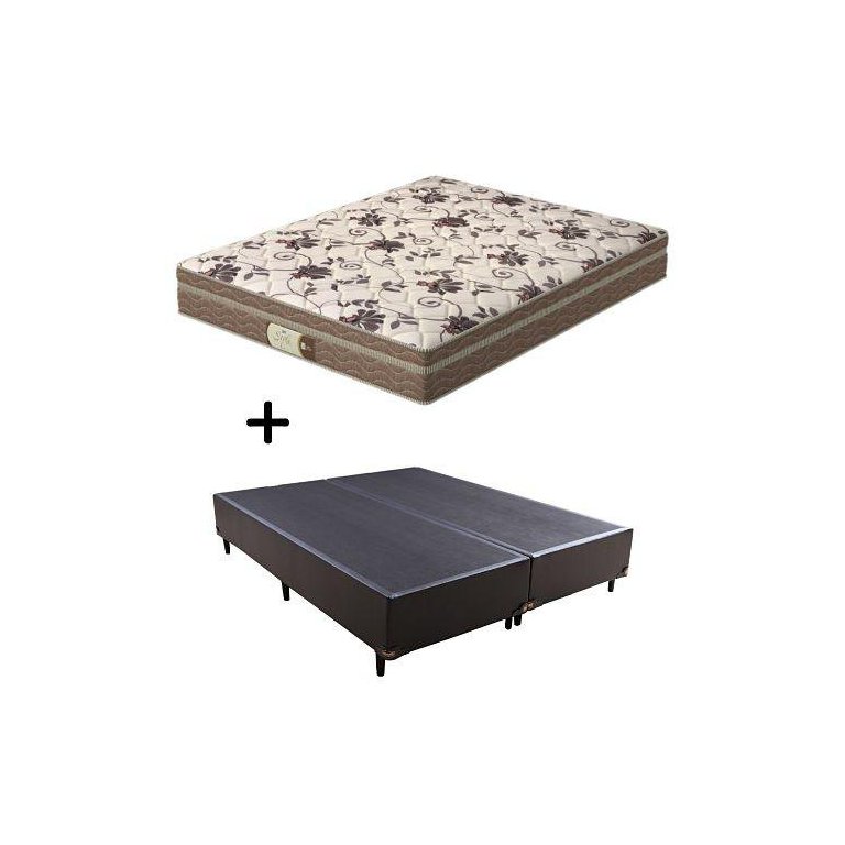 Cama Box Queen + Colchão Mola Ensacada Probel Style Pillow Euro Queen Cama Box Queen + Colchão Mola Ensacada Probel Style Pillow Euro Queen