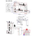 Ver imagem 3 de Conjunto Quarto Beliche com Escrivaninha Multimóveis MP4125 Branco/Rustic