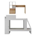Ver imagem 5 de Conjunto Quarto Beliche com Escrivaninha Multimóveis MP4125 Branco/Rustic