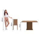 Ver imagem 7 de Conjunto Sala de Jantar Madesa Clarice Mesa Tampo de Madeira com 8 Cadeiras - Rustic/bege Marrom
