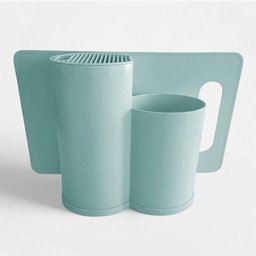 Jogo de Cozinha 19 Utensílios de Silicone e Madeira com Tábua de Corte Porta Talher Oval Verde - 2