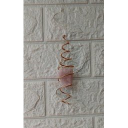 Captador Energia Pedra Quartzo Rosa Dourado 14cm Fengshui - 2