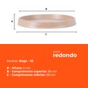 Ver imagem 3 de Prato para Vaso Redondo Bege 52 Afort